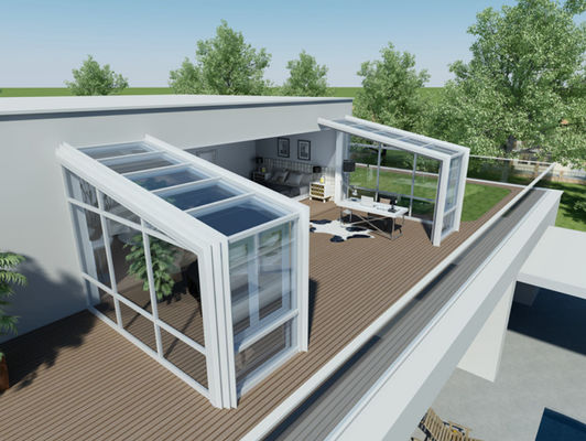 육안으로 보이지 않는 유리 지붕 해빛받이방 6 밀리미터 폴리카보네이트 가정 예술 학교 자외선 코팅
